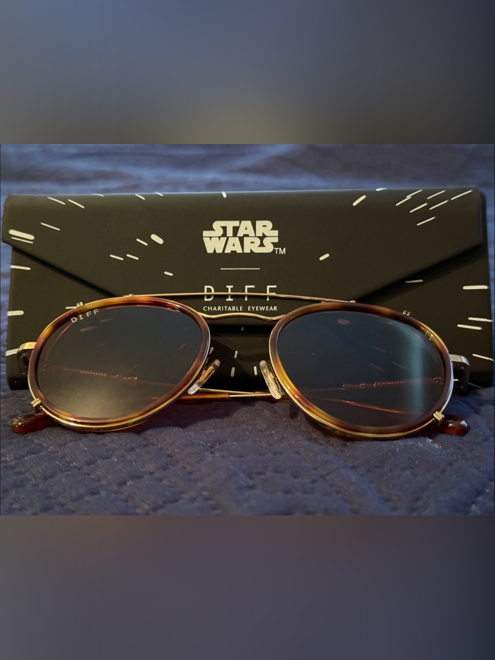 Star Wars x Diff Eyewear Obi-Wan- Desert Tortoise Unisex Polarized Sunglasses